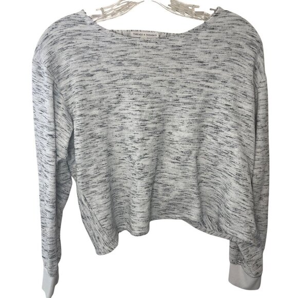 Threads 4 Thought Juniors Open Back Twist Knot Pullover Sweater Top Size 16 Gray - Picture 1 of 4